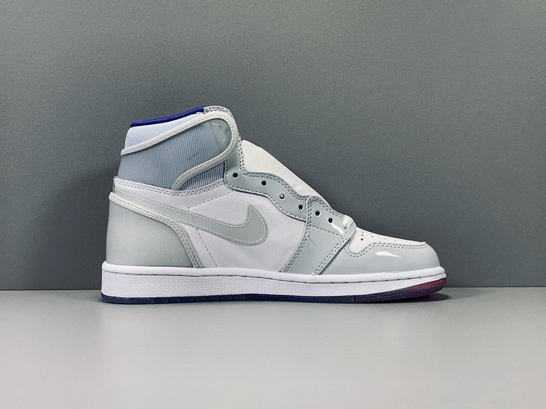Air Jordan 1 High Zoom R2T Grey White Shoes